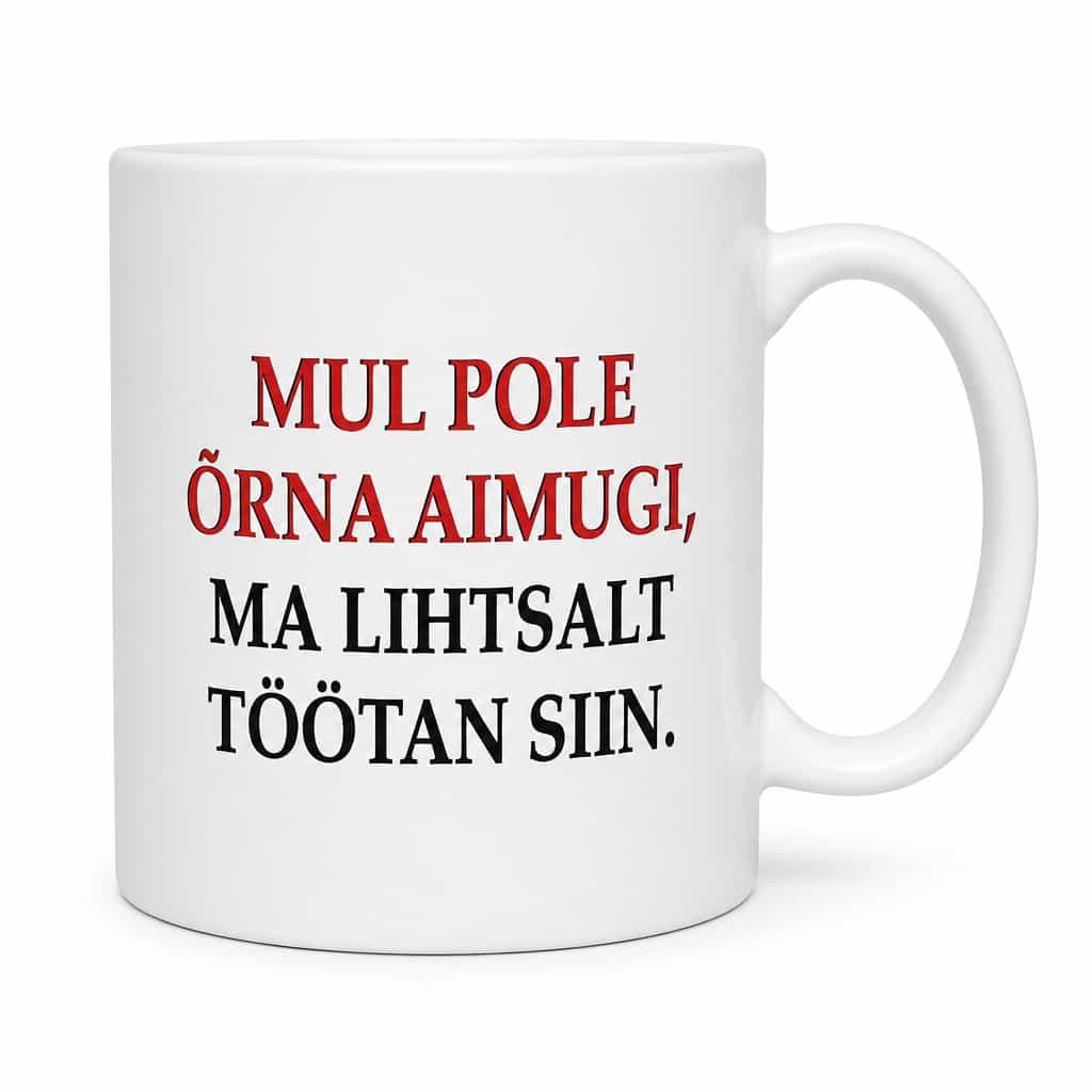 Naljakas kruus Pole aimugi – MUL POLE ÕRNA AIMUGI