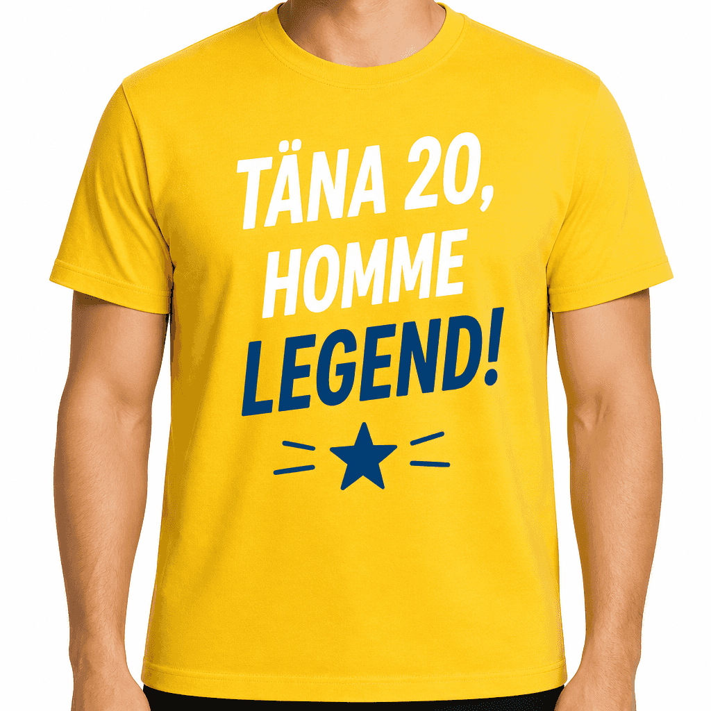 T-särk 20. sünnipäevaks – Täna 20, homme legend!