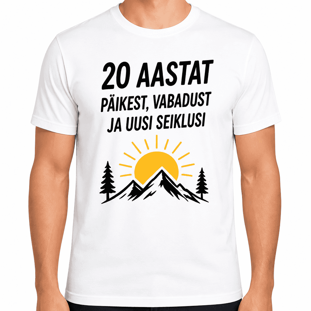 T-särk 20. sünnipäevaks – 20 aastat päikest, vabadust ja uusi seiklusi
