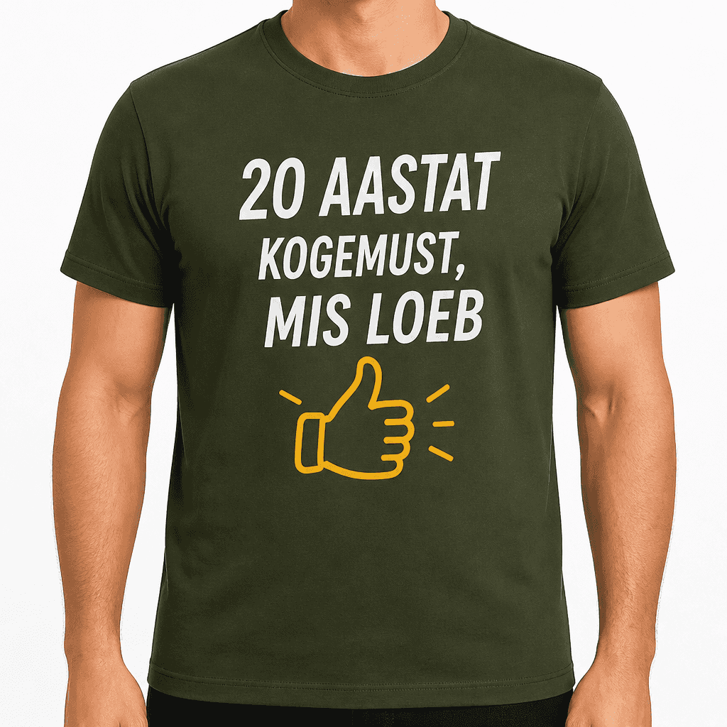T-särk 20. sünnipäevaks – 20 aastat kogemust, mis loeb