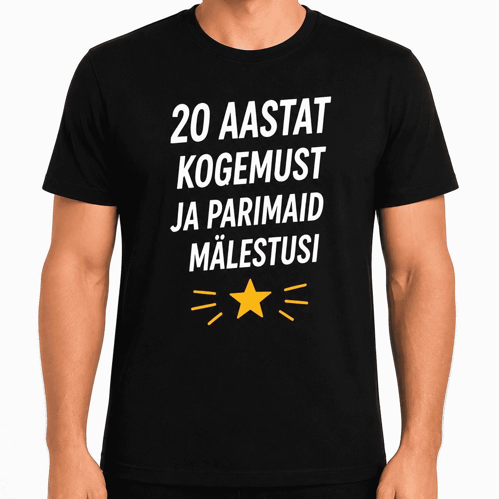 T-särk 20. sünnipäevaks – 20 aastat kogemust ja parimaid mälestusi