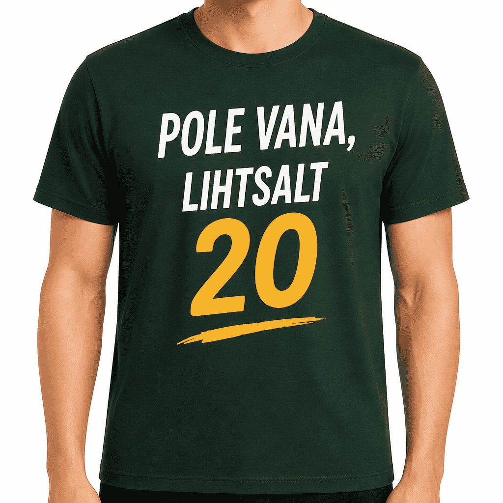 T-särk 20. sünnipäevaks – Pole vana, lihtsalt 20