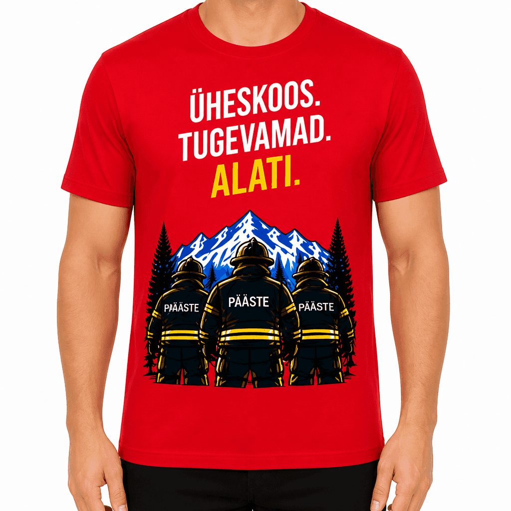 Tuletõrjuja T-särk – Üheskoos. Tugevamad. Alati.
