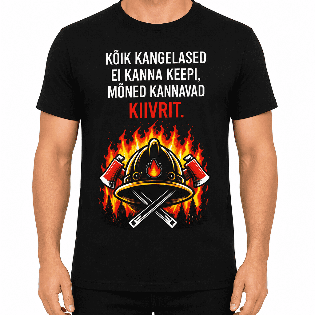 Tuletõrjuja T-särk – Kõik kangelased ei kanna keepi, mõned kannavad kiivrit.