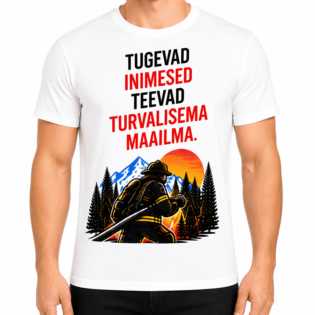 Tuletõrjuja T-särk – Tugevad inimesed teevad turvalisema maailma.