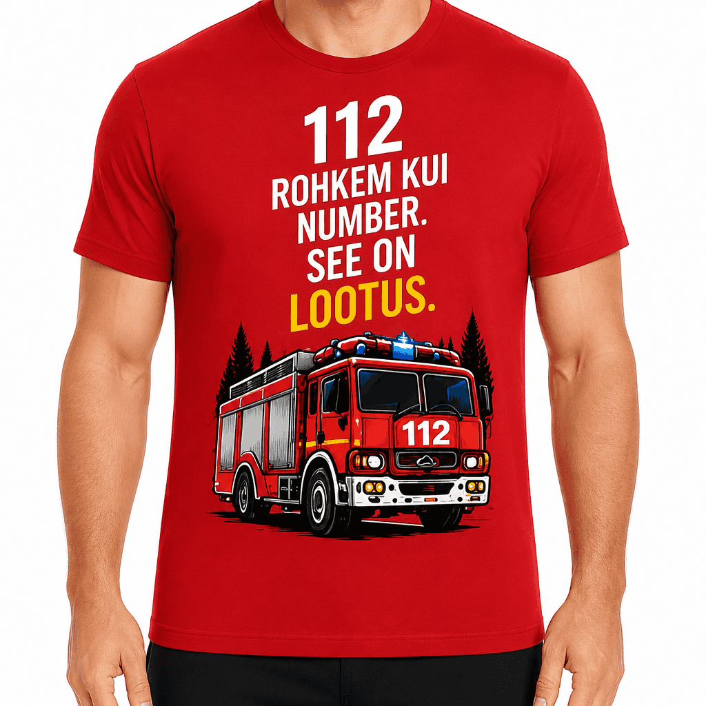 Tuletõrjuja T-särk – 112 rohkem kui number. See on lootus.