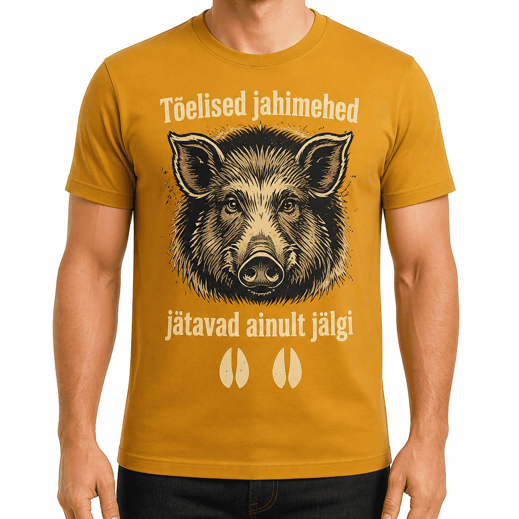 Jahimehe T-särk – Tõelised jahimehed jätavad ainult jälgi