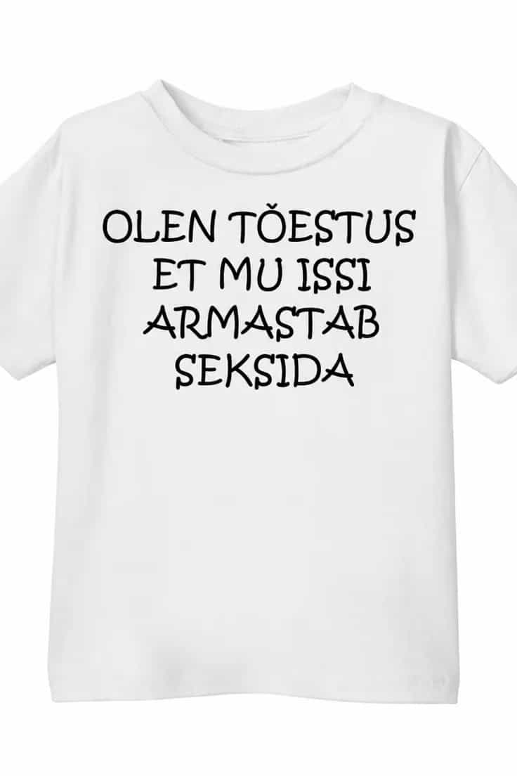 Laste T-särk Issi armastab seksida