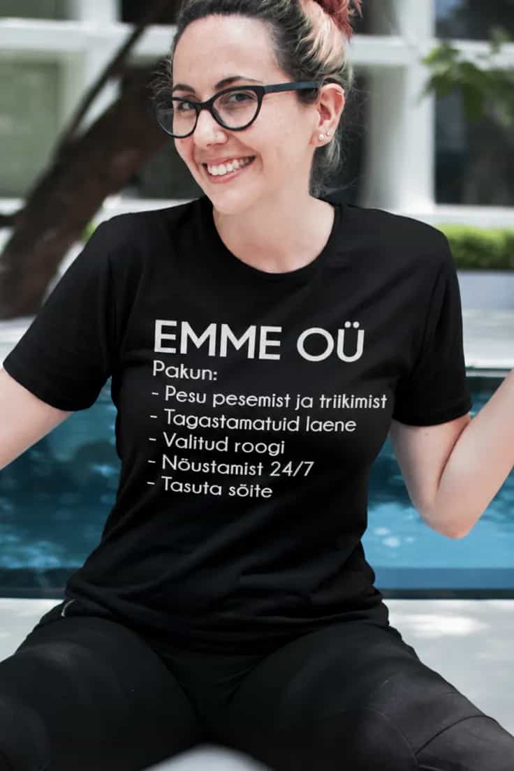 Naljakas T-särk Emme OÜ teenused – EMME OÜ
