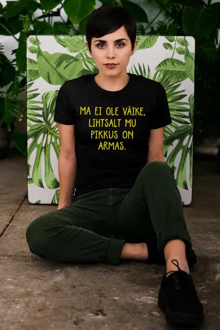 Naljakas T-särk Ma pole väike. MA EI OLE VÄIKE,