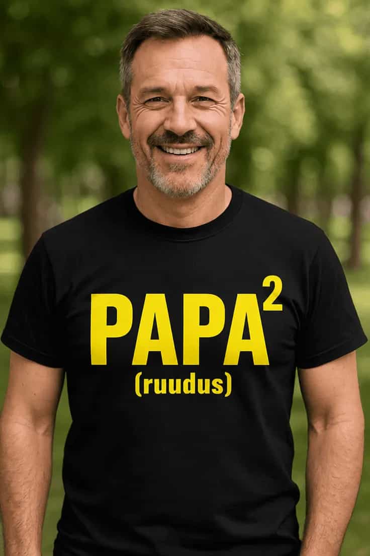 Naljakas T-särk Papa ruudus – PAPA² (ruudus)