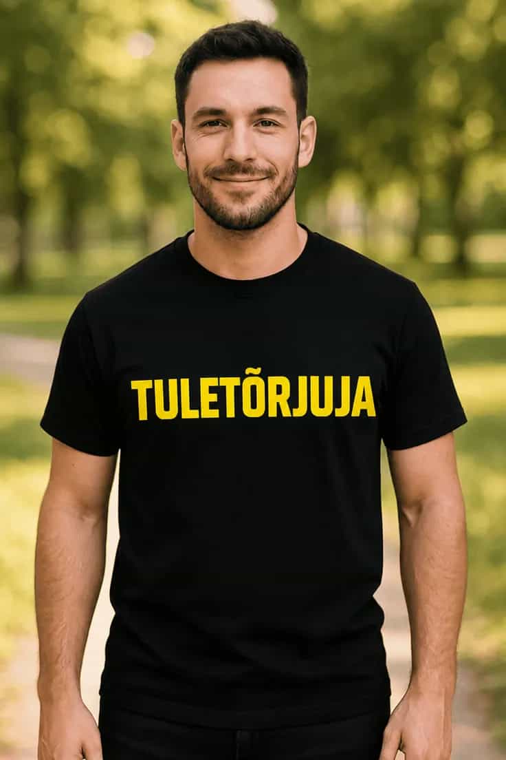 Naljakas T-särk Tuletõrjuja kirjaga – TULETÕRJUJA