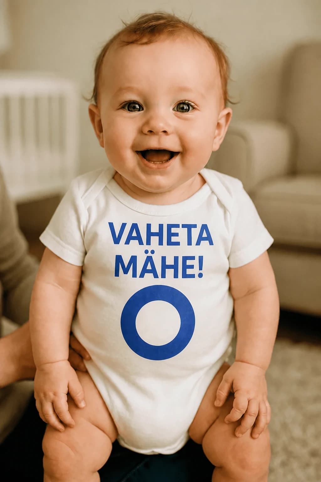 Naljakas beebibodi „Vaheta mähe!“