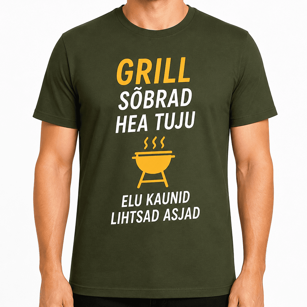 T-särk 18. sünnipäevaks – Grill sõbrad hea tuju elu kaunid lihtsad asjad