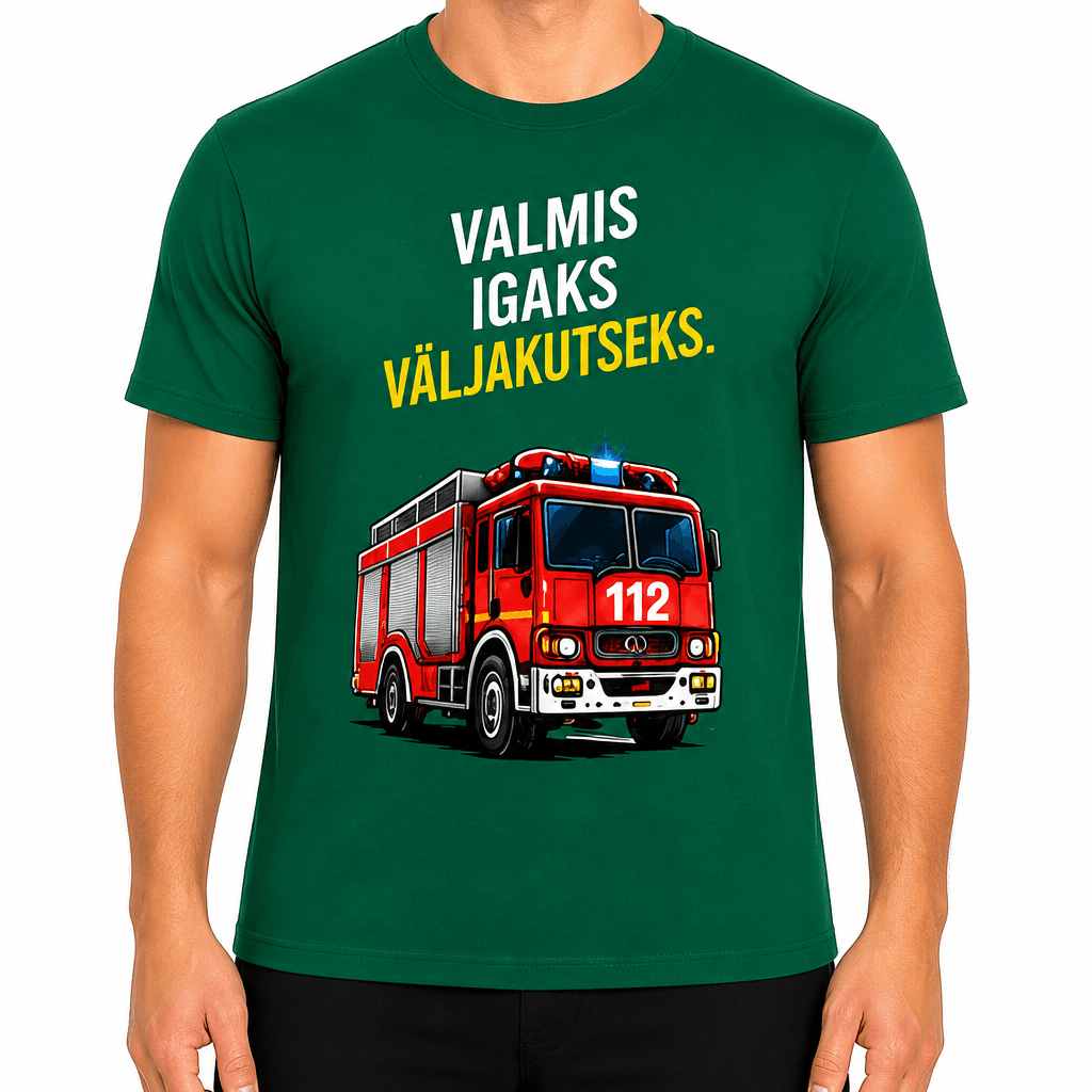 Tuletõrjuja T-särk – Valmis igaks väljakutseks.