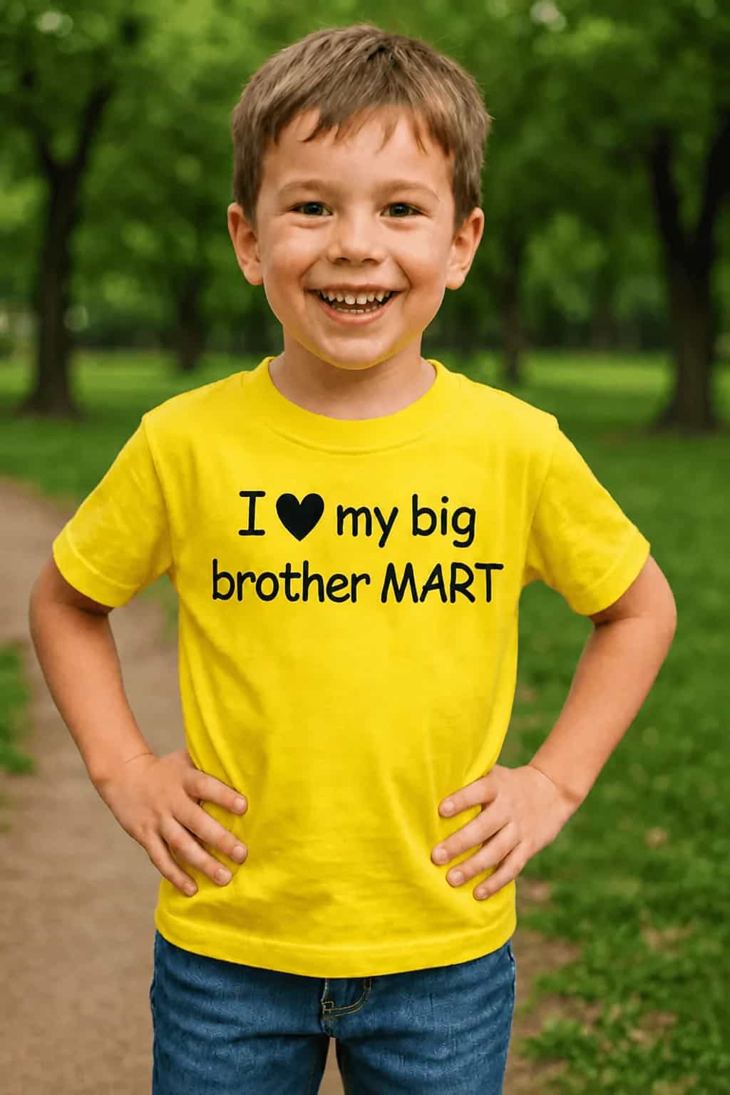 Laste T-särk nimega „I ♥ my big brother“