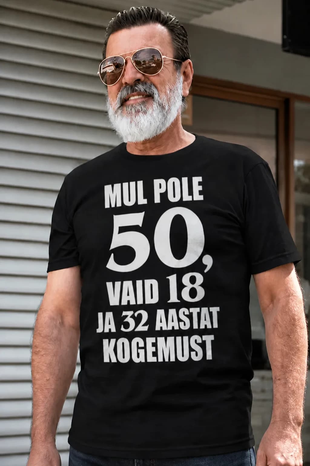 T-särk 50. sünnipäevaks „18 ja 32 aastat kogemust“