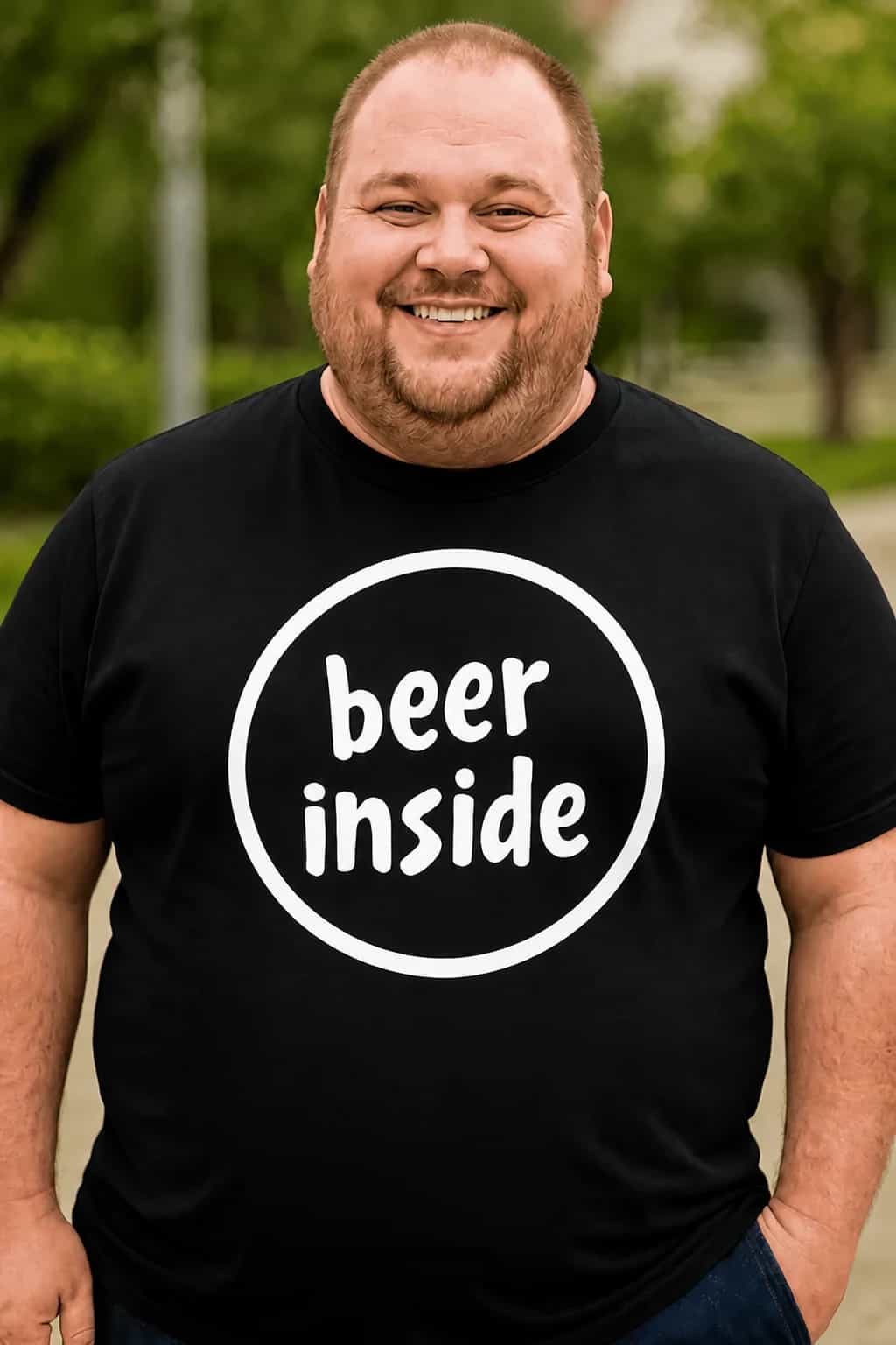Naljakas T-särk õllesõbrale „Beer inside“