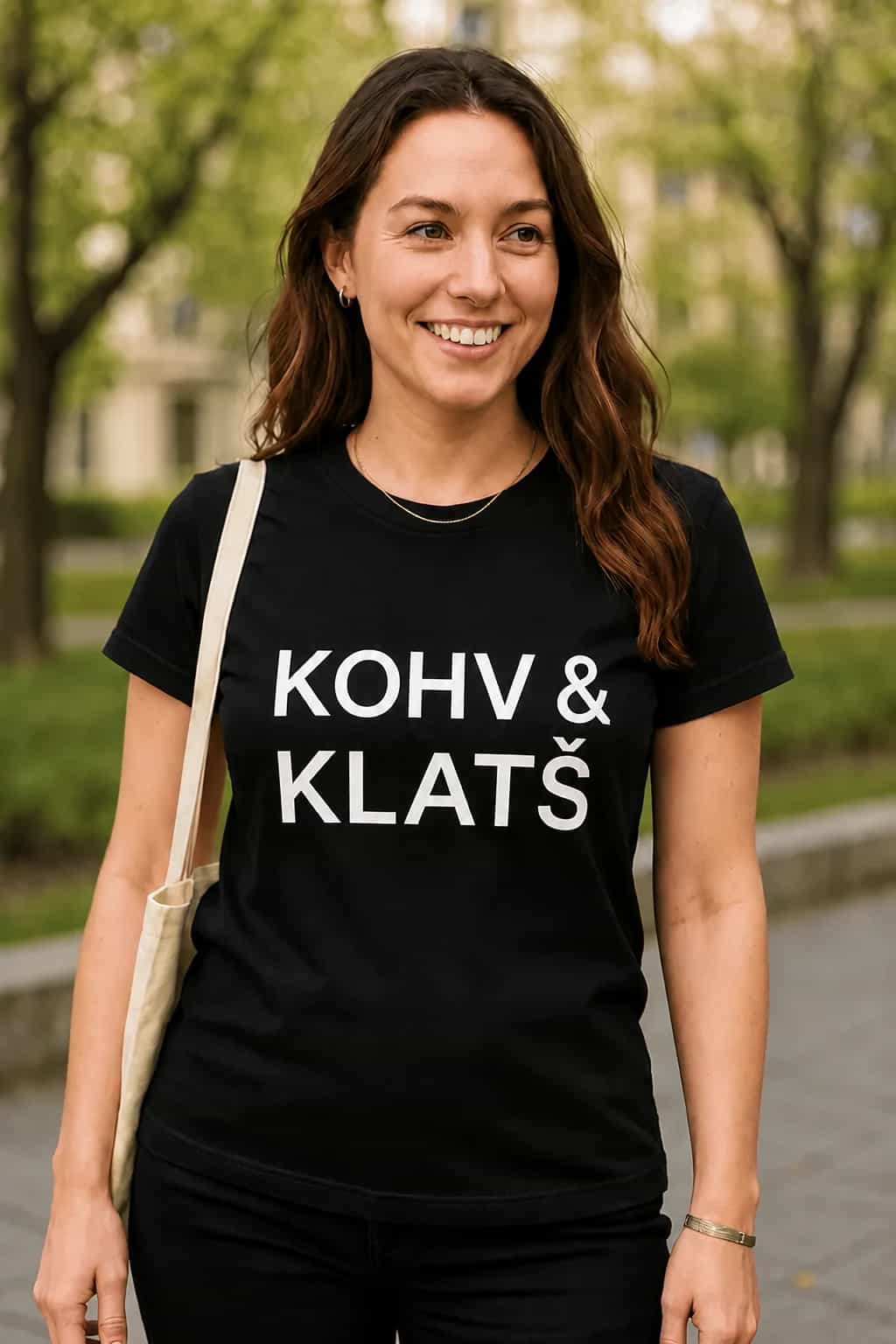 Naljakas T-särk kohvisõbrale „Kohv & klatš“