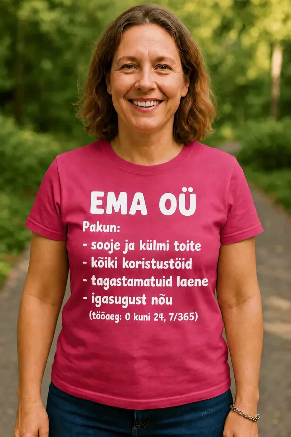 Naljakas T-särk emale „Ema OÜ“