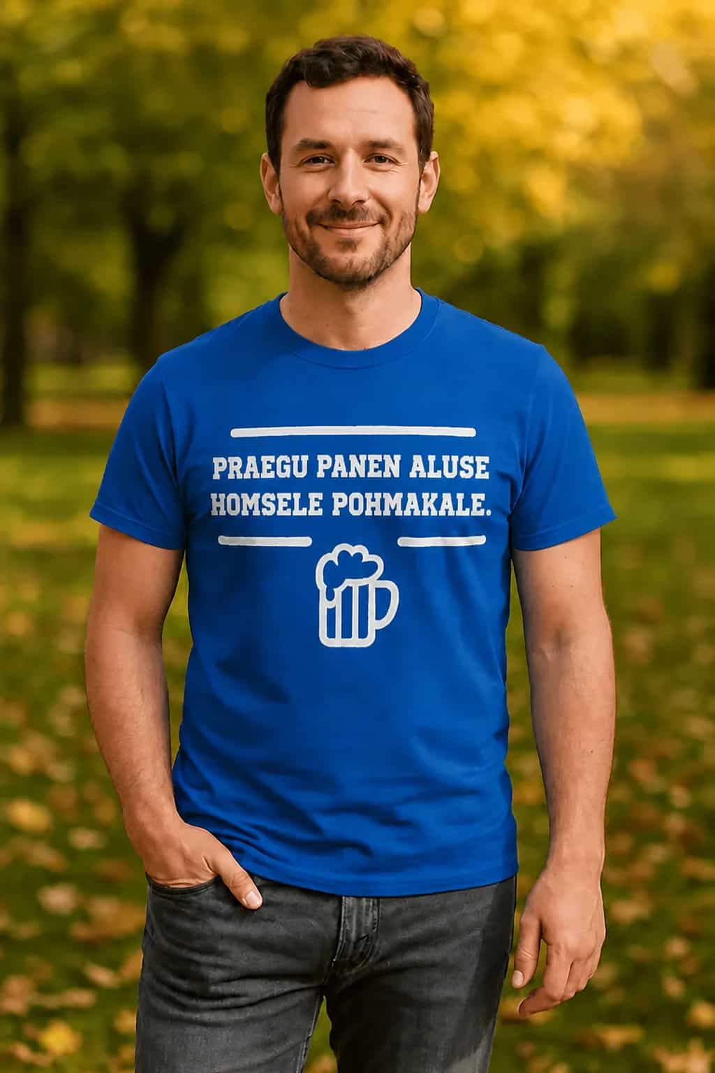 Naljakas T-särk peoloomale „Homne pohmakas“