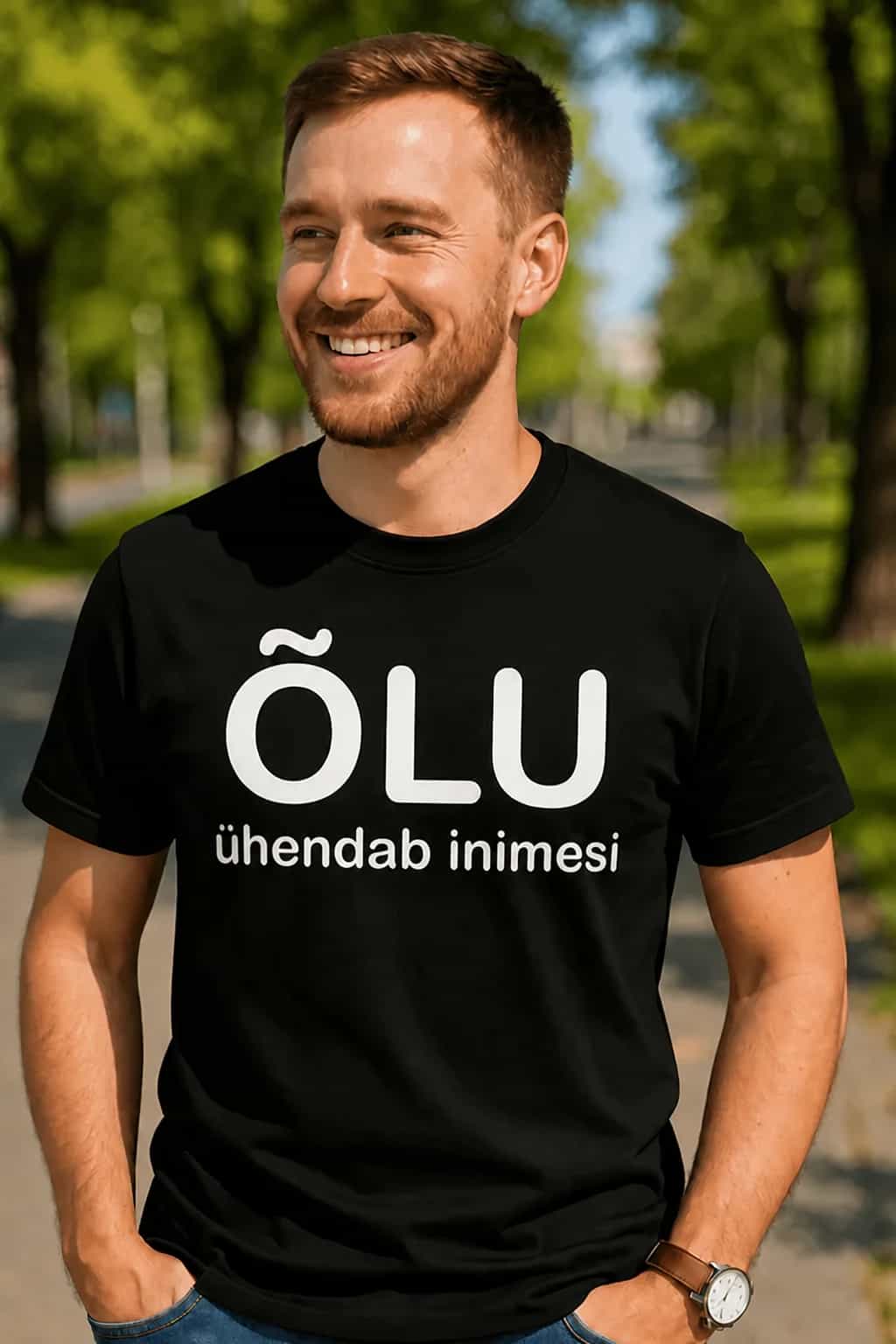 Naljakas T-särk „Õlu ühendab inimesi“