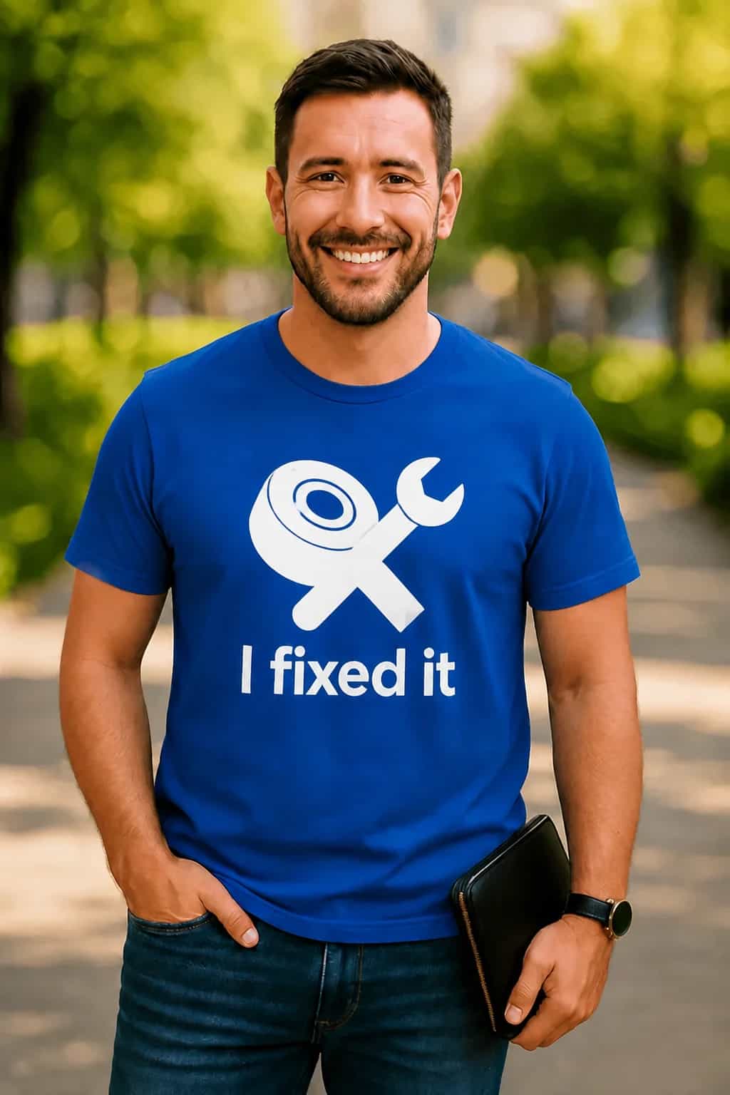 Naljakas T-särk „I fixed it“