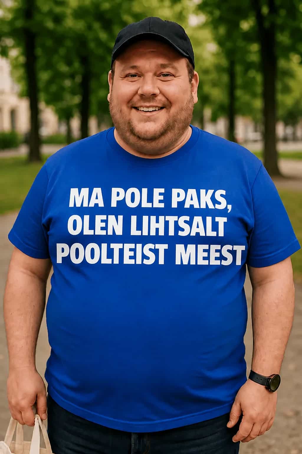 Naljakas T-särk „Ma pole paks“ – poolteist meest