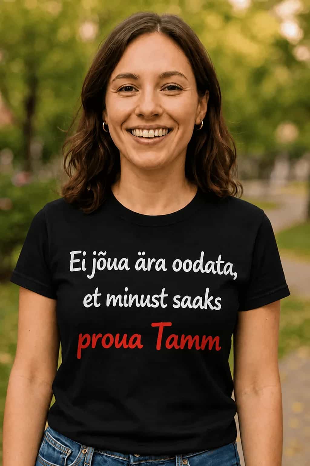 T-särk pruudile „Proua …“ uue perekonnanimega