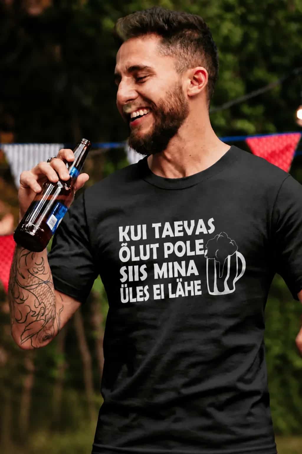 Naljakas T-särk „Kui taevas õlut pole“