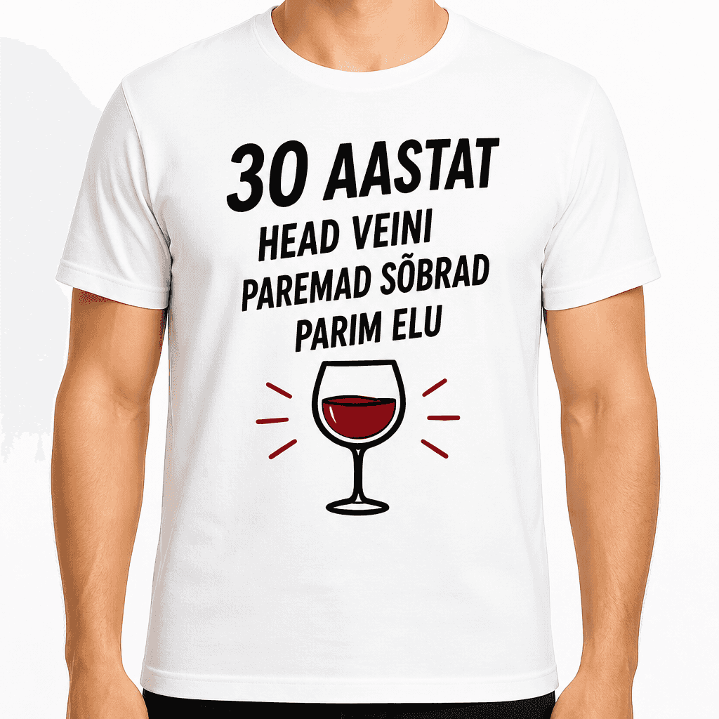 T-sĂ€rk 30. sĂŒnnipĂ€evaks â 30 aastat head veini paremad sĂ”brad parim elu