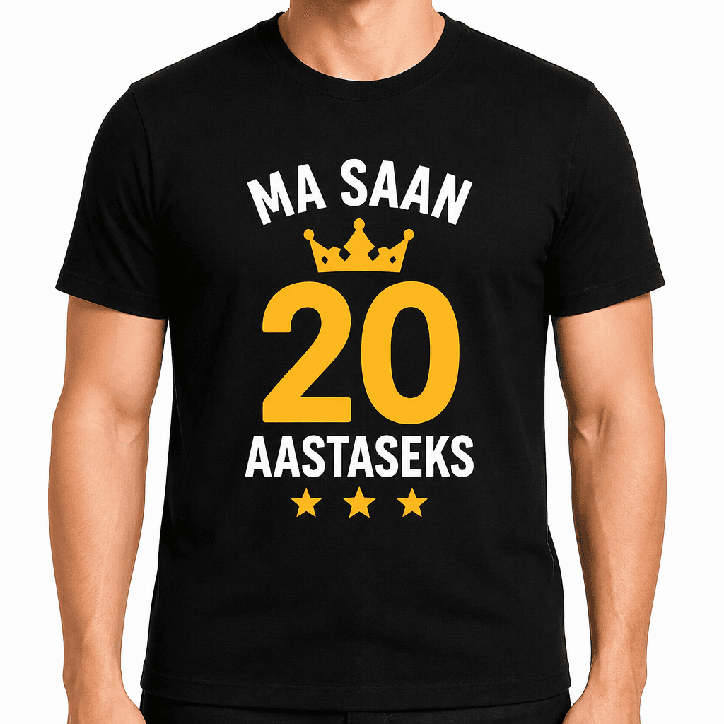 T-särk 20. sünnipäevaks – Ma saan 20 aastaseks