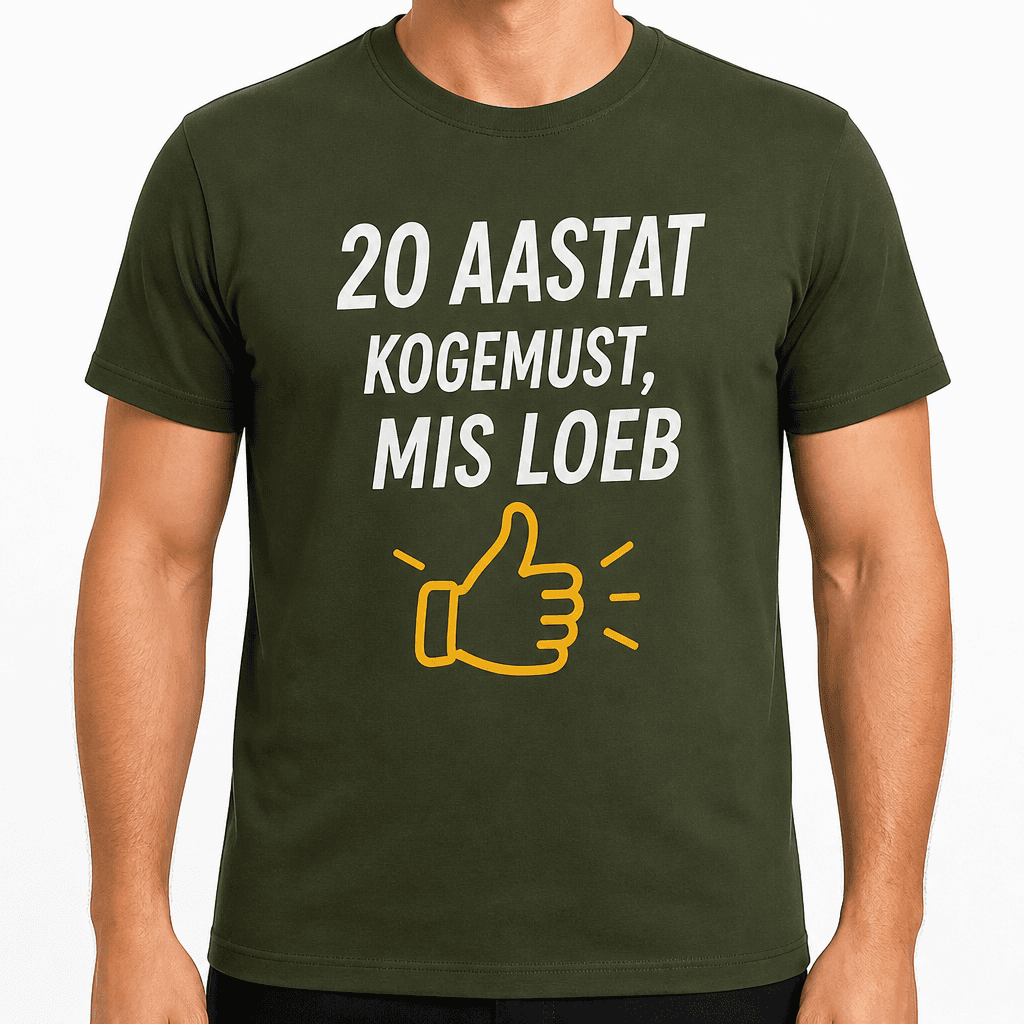 T-särk 20. sünnipäevaks – 20 aastat kogemust, mis loeb