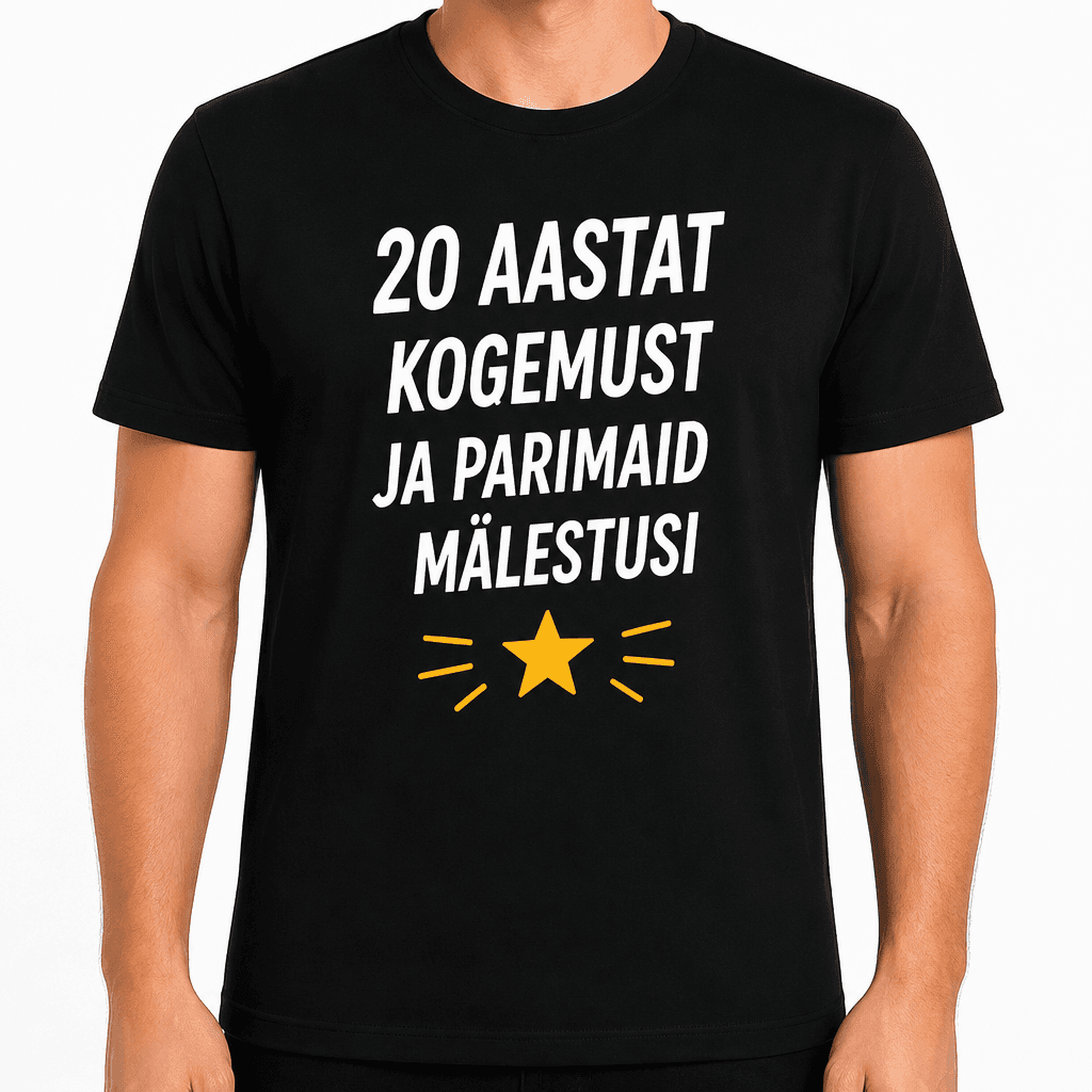 T-särk 20. sünnipäevaks – 20 aastat kogemust ja parimaid mälestusi