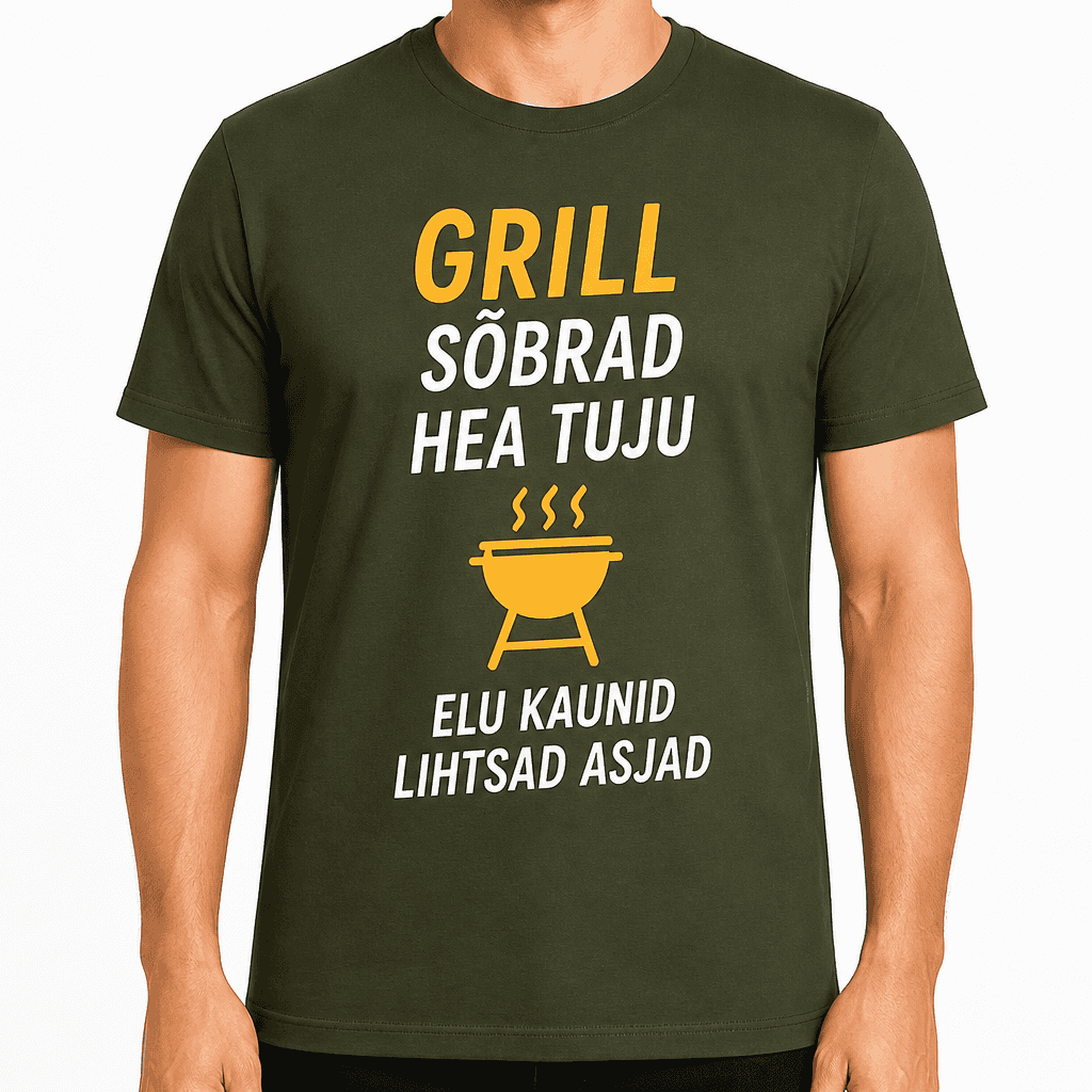 T-särk 18. sünnipäevaks – Grill sõbrad hea tuju elu kaunid lihtsad asjad