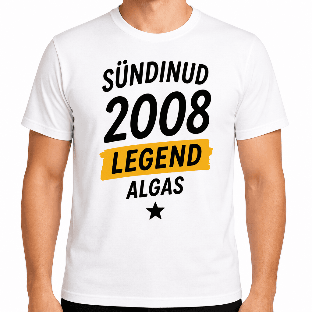 T-särk 18. sünnipäevaks – Sündinud 2008 legend algas