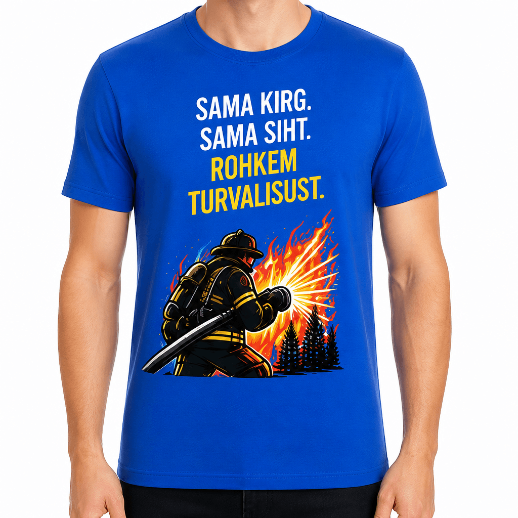 Tuletõrjuja T-särk – Sama kirg. Sama siht. Rohkem turvalisust.