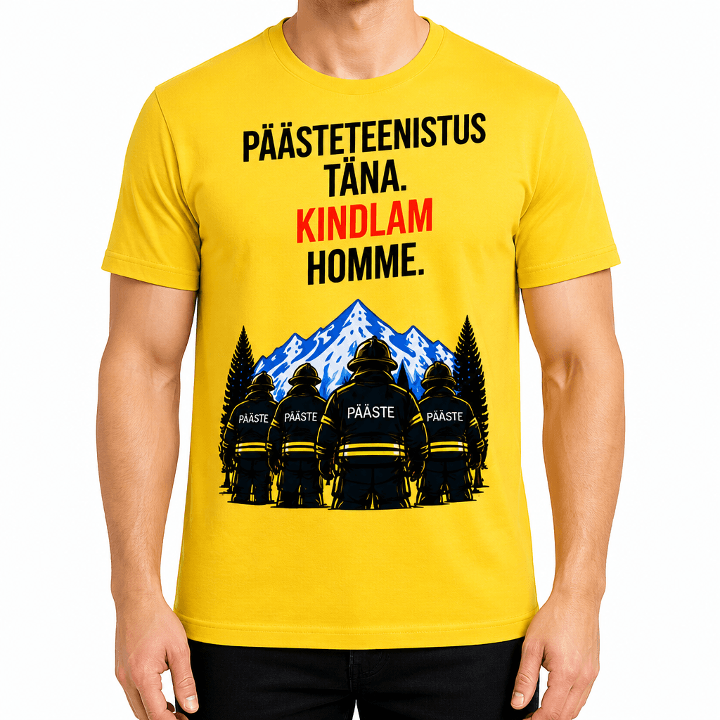 Tuletõrjuja T-särk – Päästeteenistus täna. Kindlam homme.