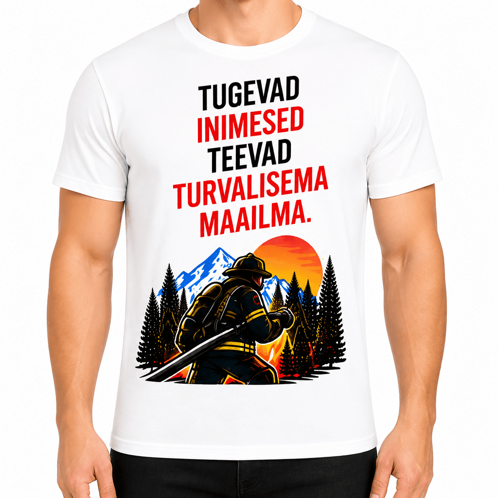Tuletõrjuja T-särk – Tugevad inimesed teevad turvalisema maailma.