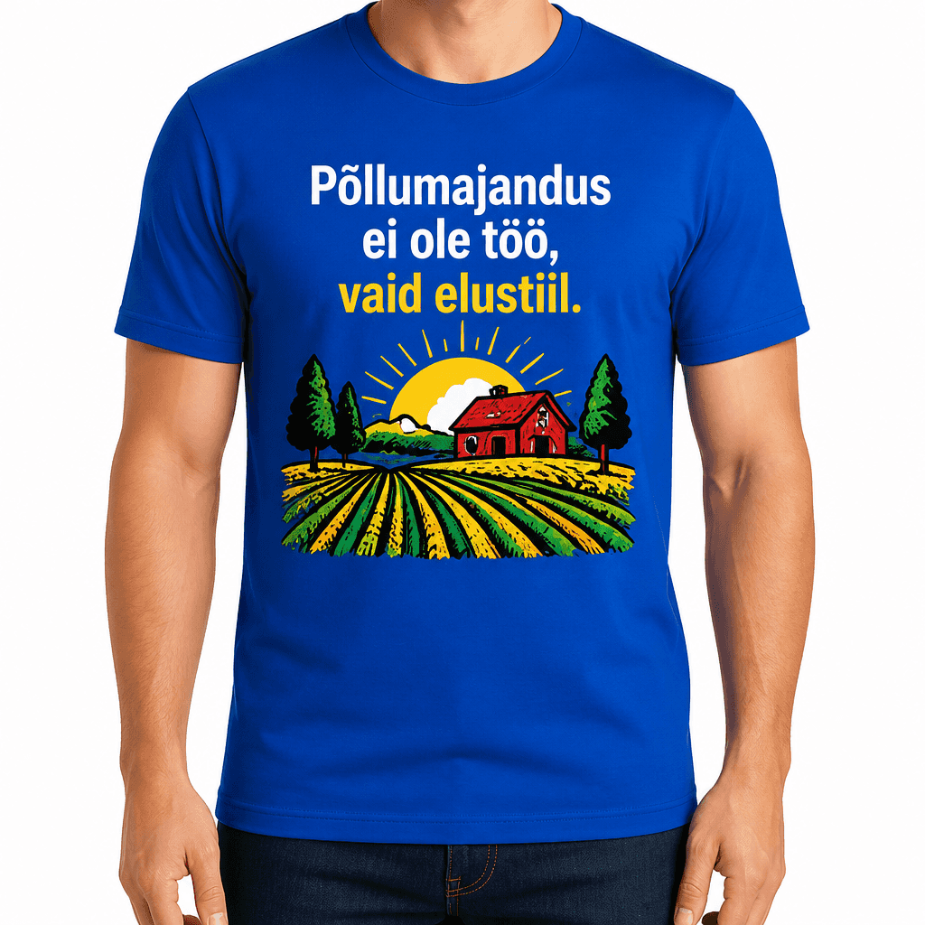 Talupidaja T-särk – Põllumajandus ei ole töö, vaid elustiil.