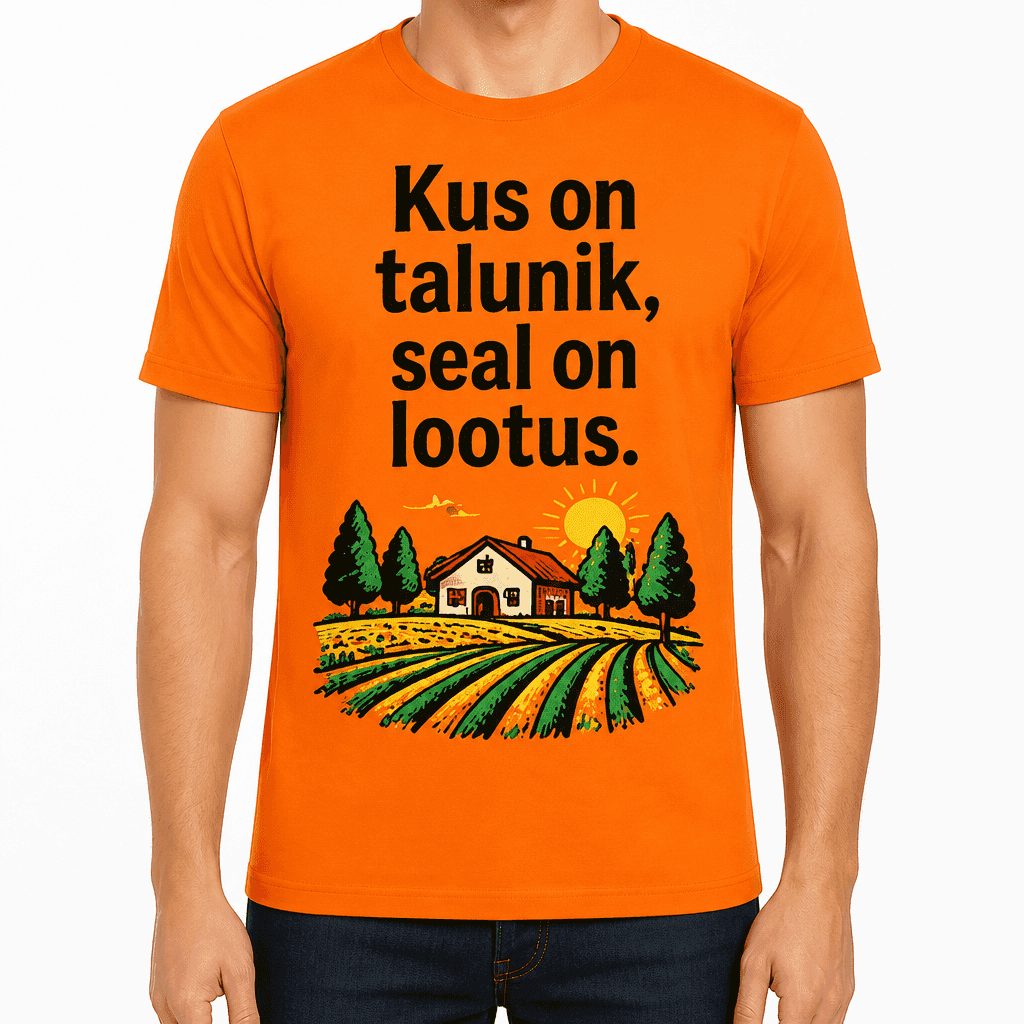 Talupidaja T-särk – Kus on talunik, seal on lootus.