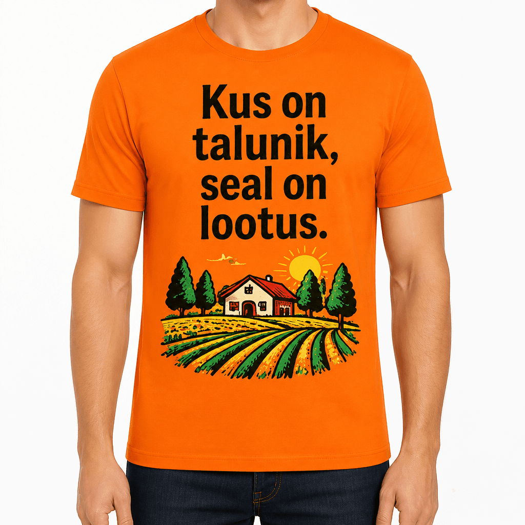 Talupidaja T-särk – Kus on talunik, seal on lootus.