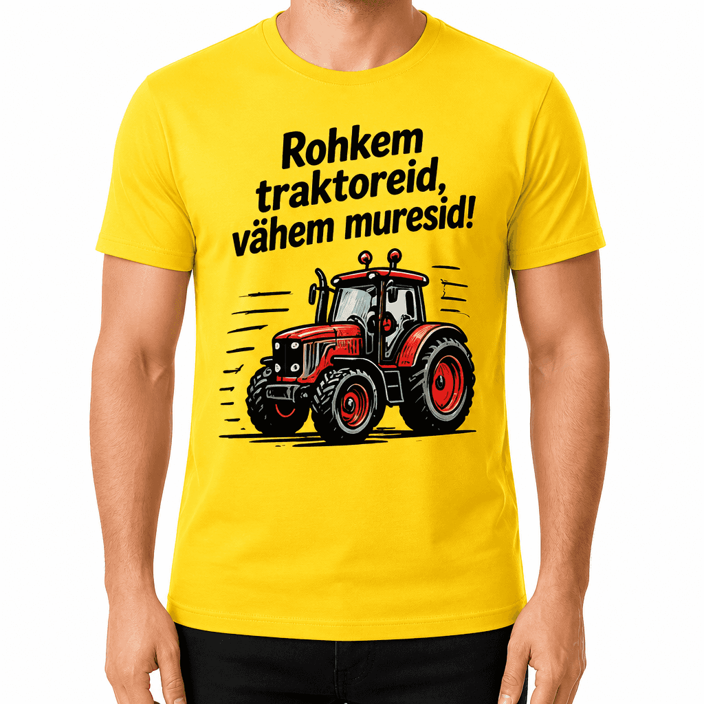 Talupidaja T-särk – Rohkem traktoreid, vähem muresid!