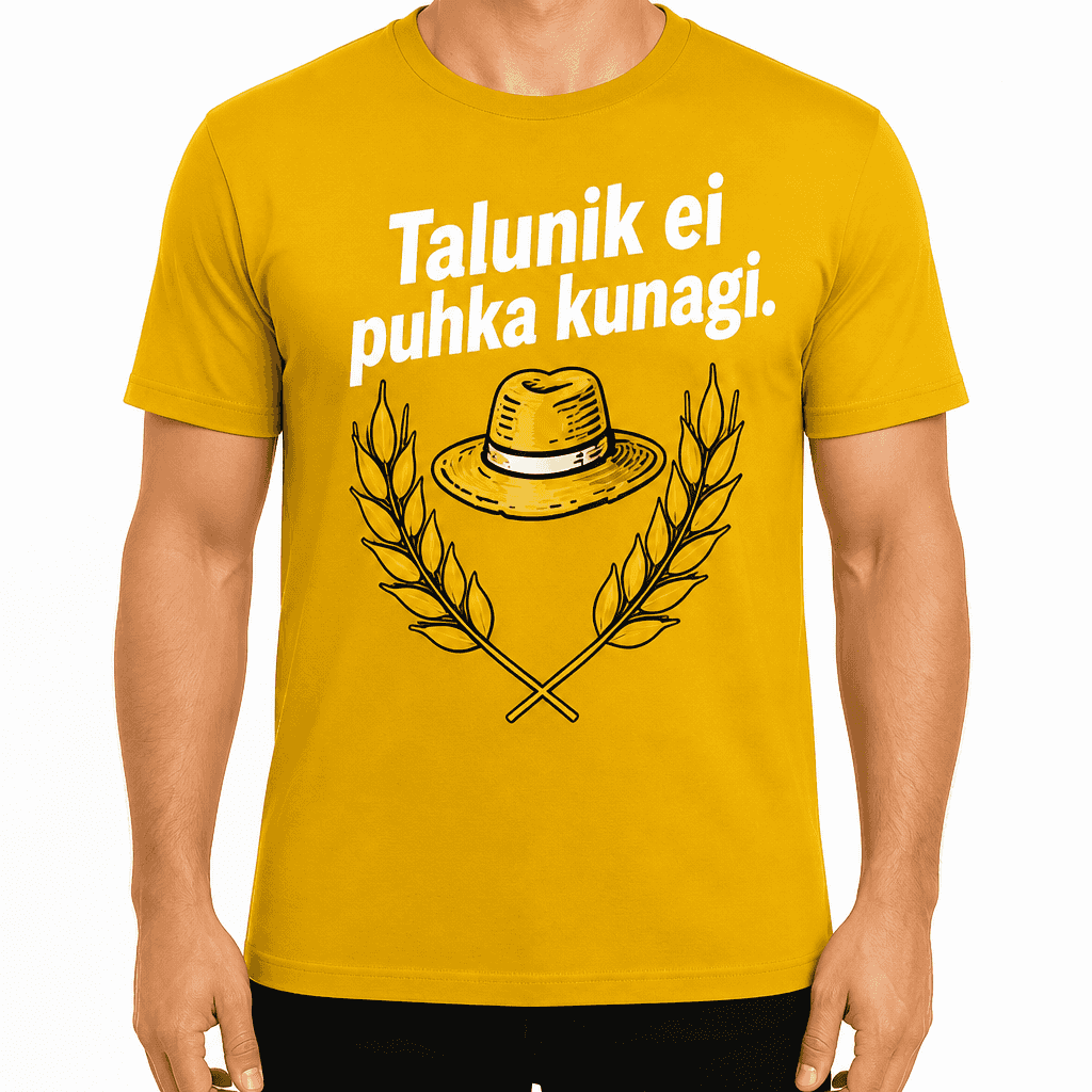 Talupidaja T-särk – Talunik ei puhka kunagi.