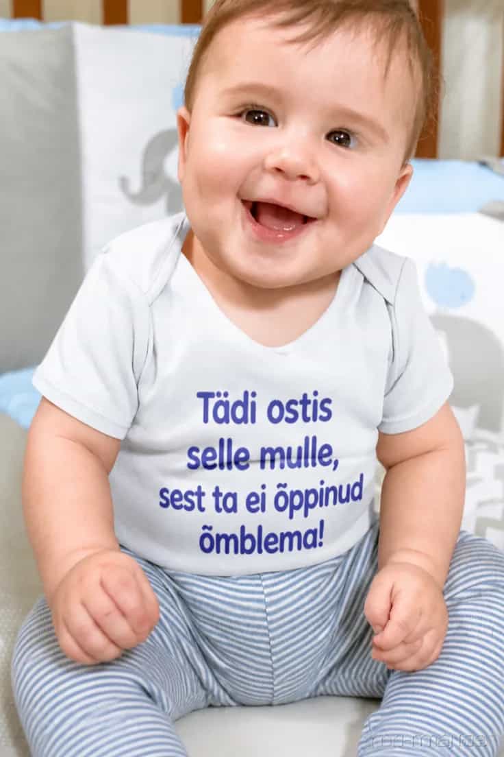 Beebi body Tädi ostis selle mulle, sest ta ei õppinud