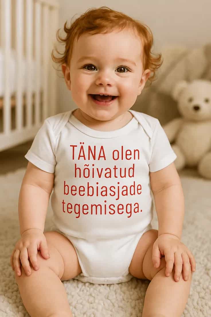 Beebi body Täna hõivatud beebiasjadega