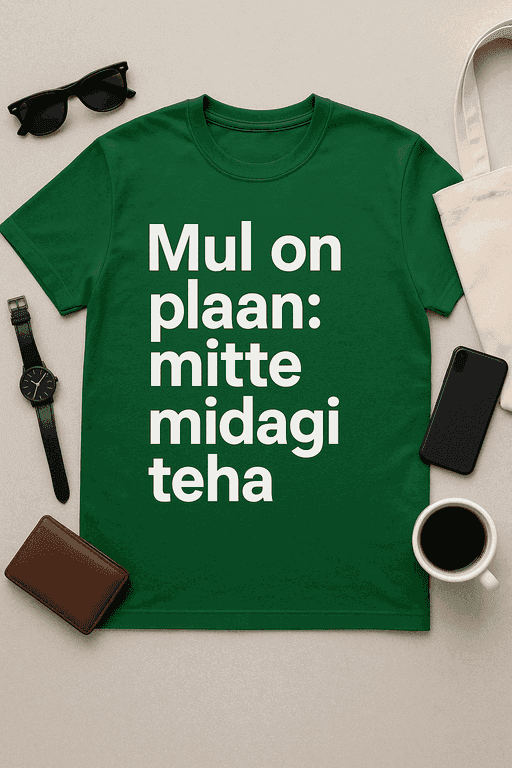 Mul on plaan: mitte midagi teha T-särk