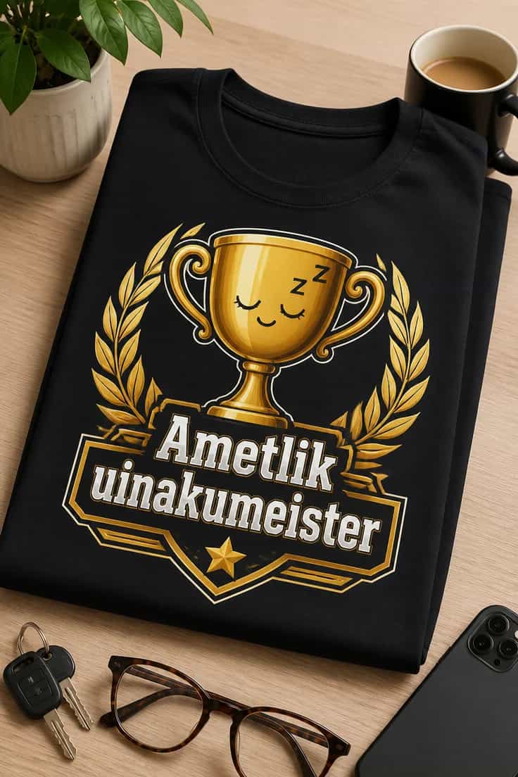 Naljakas T-särk „Ametlik uinakumeister“