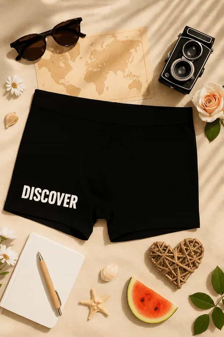 Naljakad bokserid Discover kirjaga – 100 DISCOVER