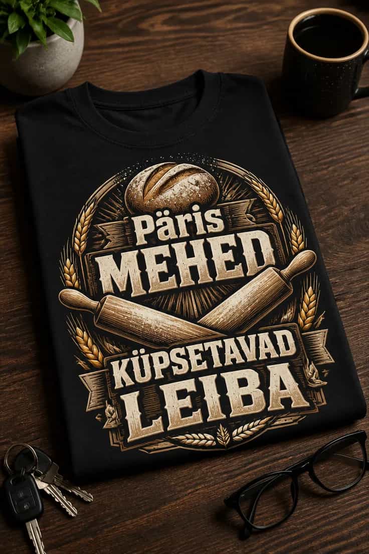 Naljakas meeste T-särk – Päris mehed küpsetavad leiba